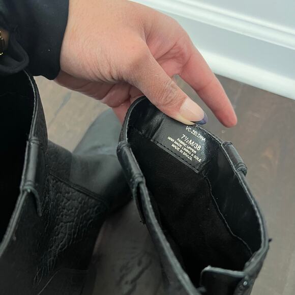 Vince Camuto "Zeldina" Leather Heeled Boot - Picture 6 of 8